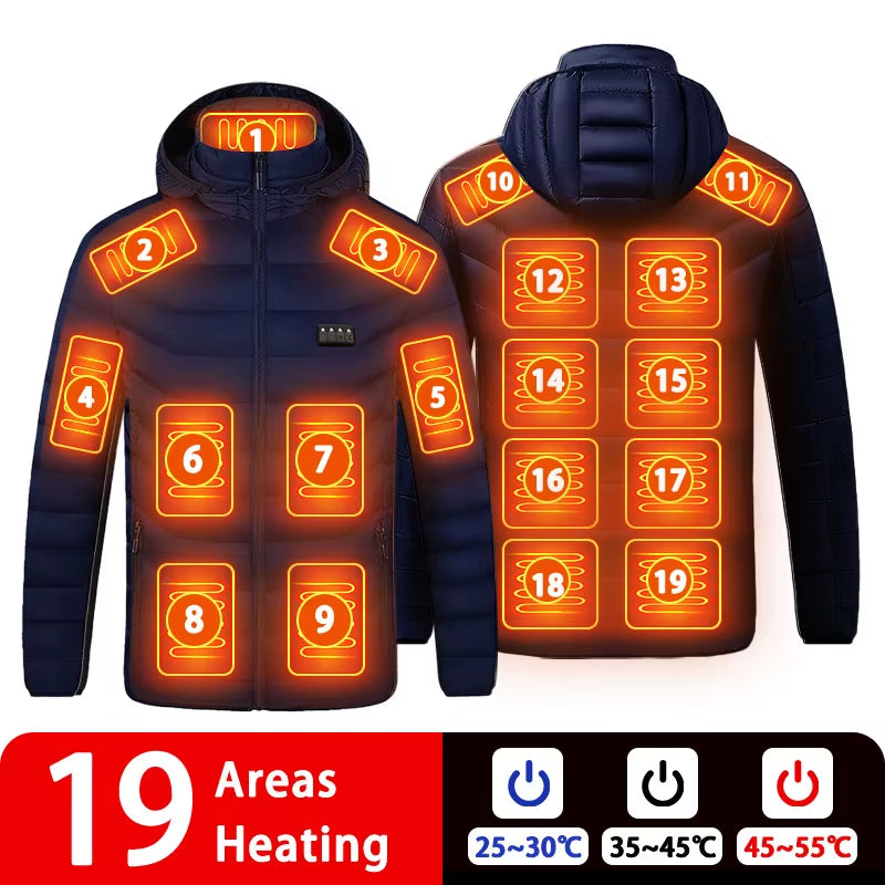 Ultimate 9/19 Areas Heated Jacket for Men and Women - Stay Warm This Winter with Our USB Heating Vest for Hunting, Hiking, and Camping