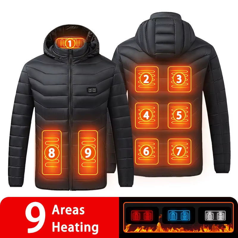 Ultimate 9/19 Areas Heated Jacket for Men and Women - Stay Warm This Winter with Our USB Heating Vest for Hunting, Hiking, and Camping