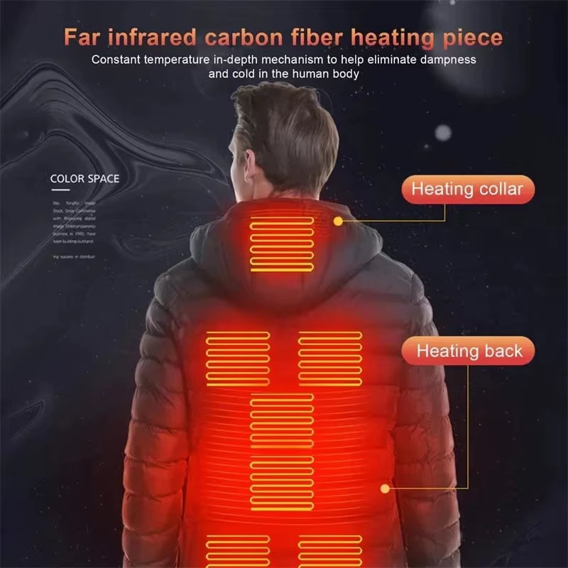 Ultimate 9/19 Areas Heated Jacket for Men and Women - Stay Warm This Winter with Our USB Heating Vest for Hunting, Hiking, and Camping