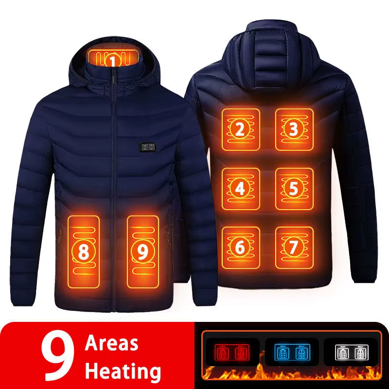 Ultimate 9/19 Areas Heated Jacket for Men and Women - Stay Warm This Winter with Our USB Heating Vest for Hunting, Hiking, and Camping