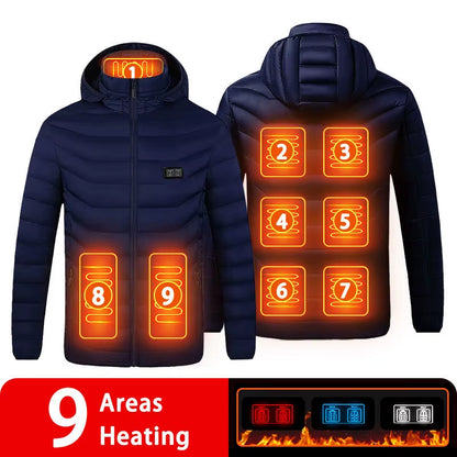 Ultimate 9/19 Areas Heated Jacket for Men and Women - Stay Warm This Winter with Our USB Heating Vest for Hunting, Hiking, and Camping