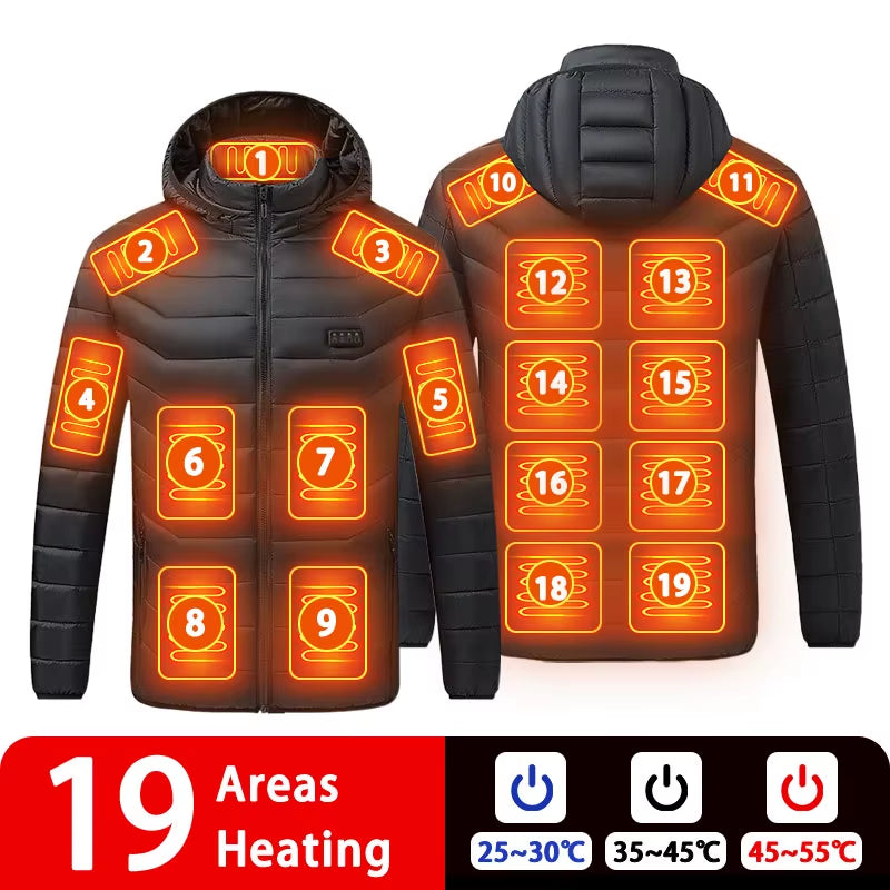 Ultimate 9/19 Areas Heated Jacket for Men and Women - Stay Warm This Winter with Our USB Heating Vest for Hunting, Hiking, and Camping